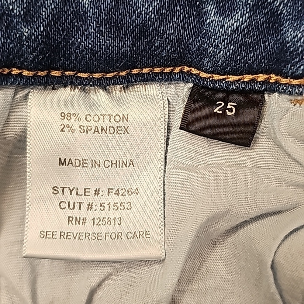 Flying Monkey Blue Raw Hem Distressed Jeans - Size 25 - Picture 9 of 10